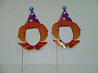 Clown face photo props